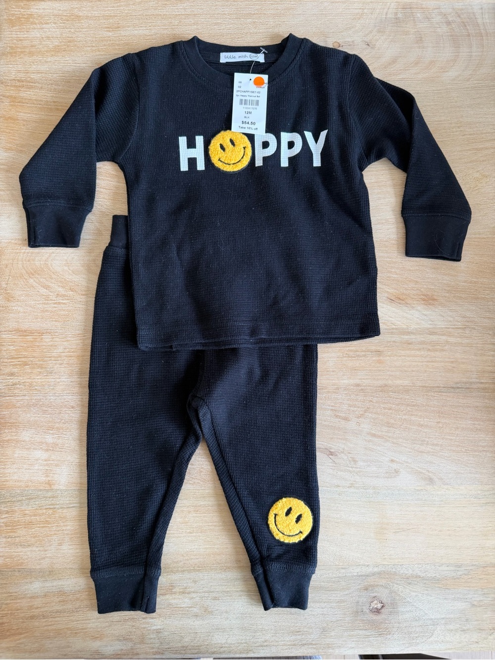 BRAND NEW Bloomingdale’s Brand Little Mish Baby 2 Piece Black Set